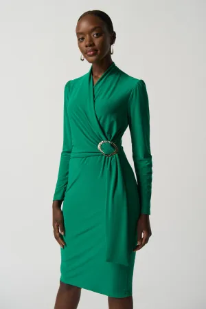 Joseph Ribkoff Print Dress, Moonstone & Kelly Green