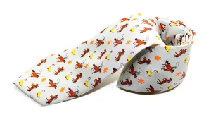 KAREN MABON | Rodeo Print Tie | Silver