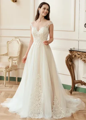 Karmina A-Line scoop neck bridal gown size 20 Express NZ wide