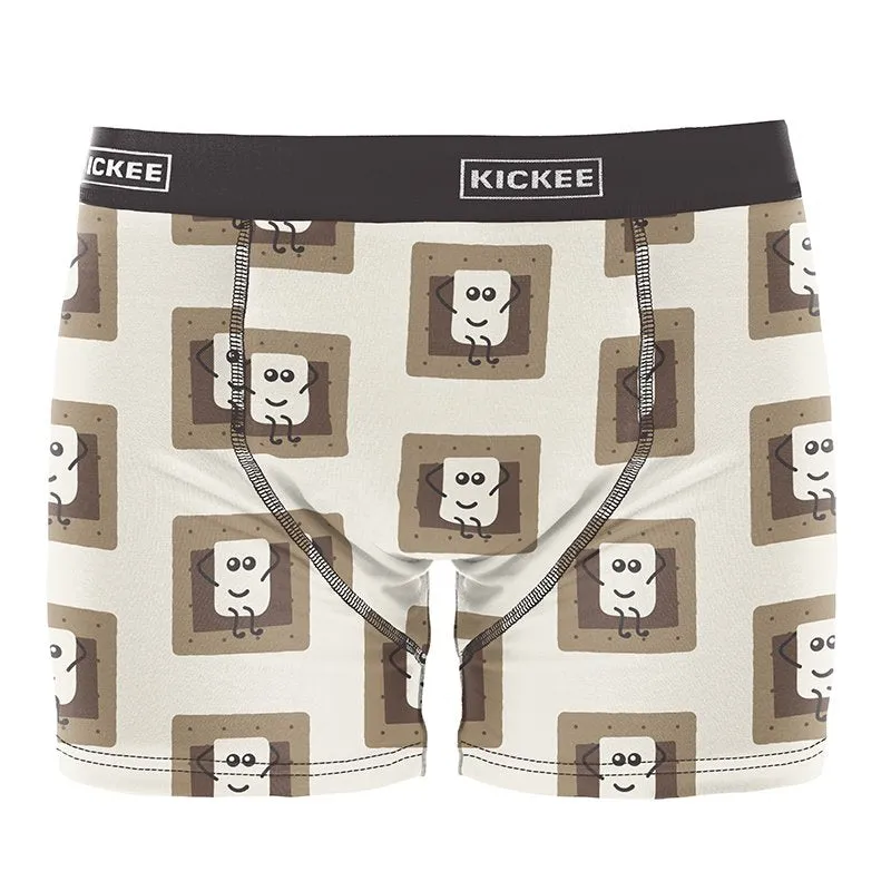 Kickee Pants Print Men's Boxer Brief - Natural S'mores