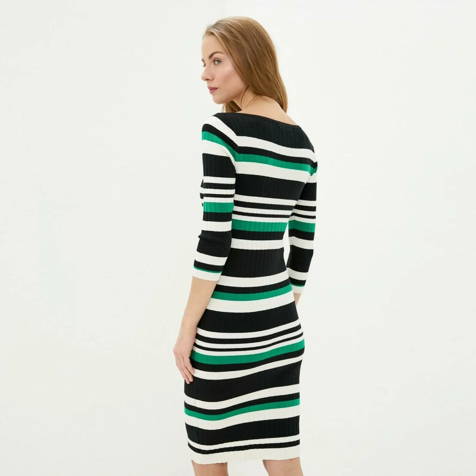 Lauren Ralph Lauren Women's 3/4 Sleeve Ribbed Sweater Dress