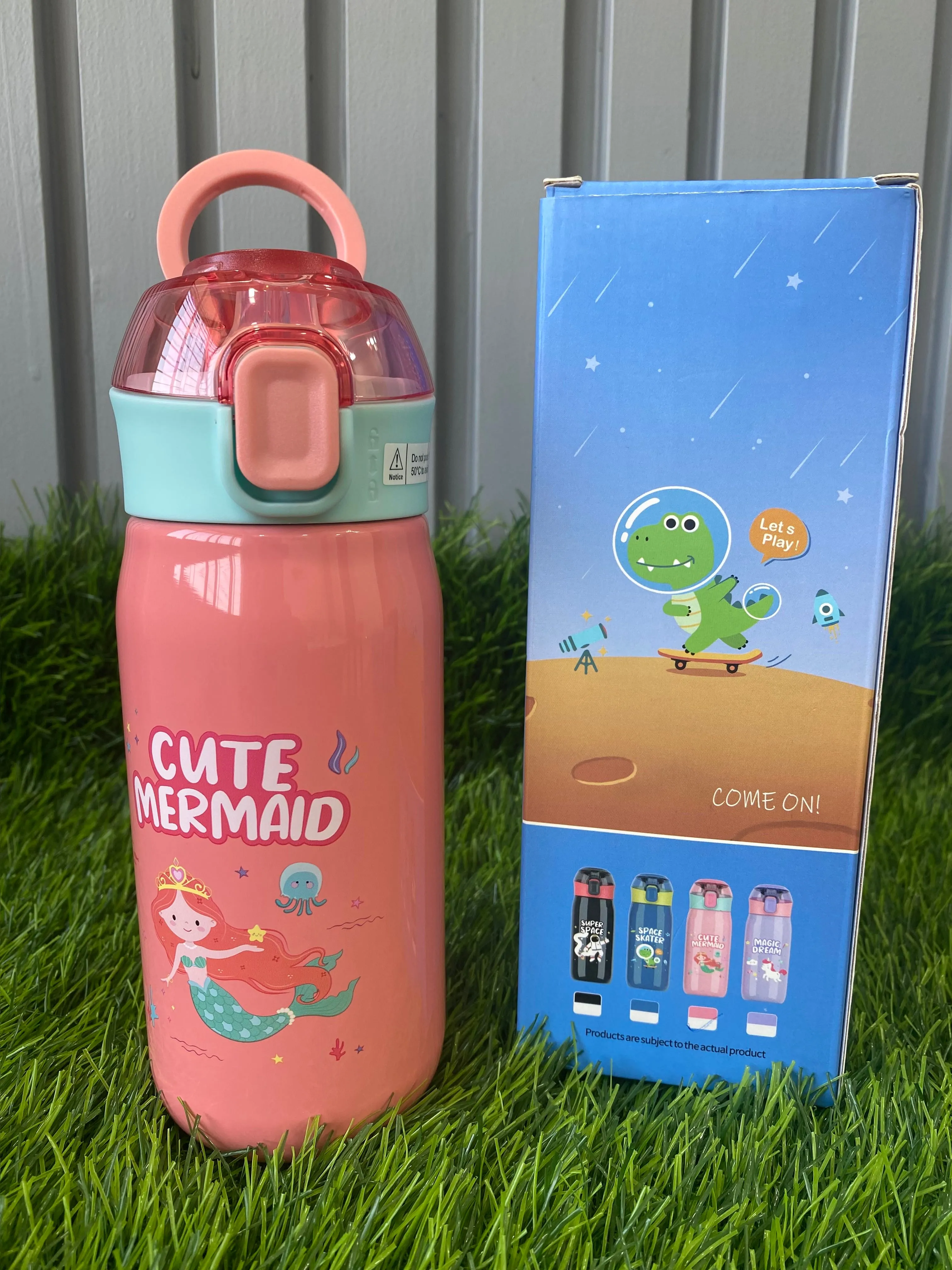 Leak-Proof 2-Compartment 800ml Lunch Box and Portable Insulated Stainless Steel Water Bottle 500ml Combo"