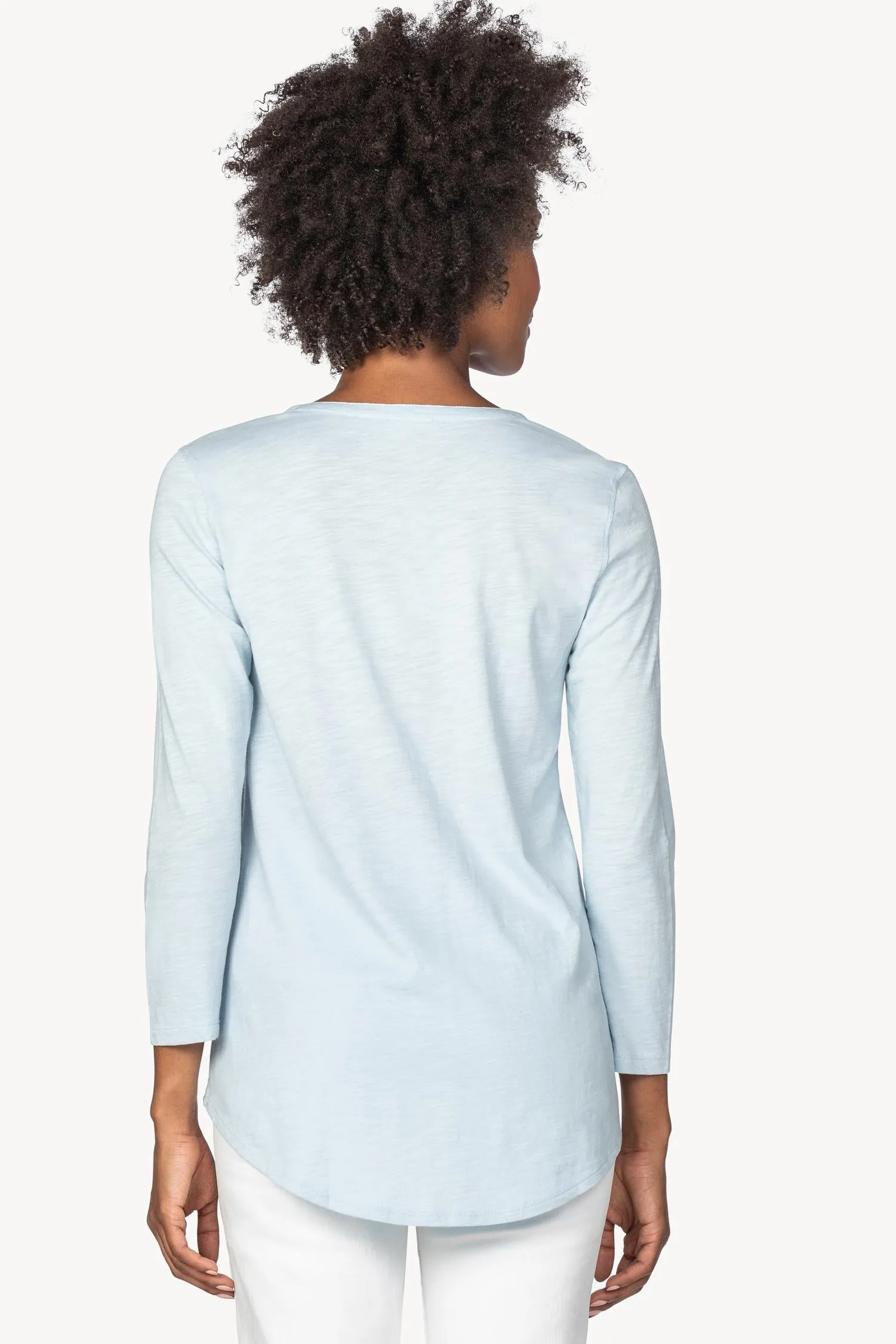 LILLA P 3/4 SLEEVE HENLEY