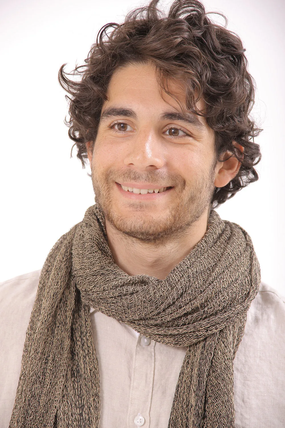 Man Big Soy Air Scarf - Brown & Gray