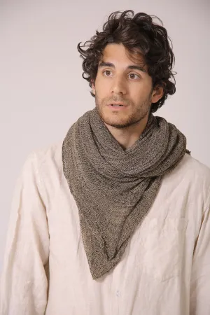 Man Big Soy Air Scarf - Brown & Gray
