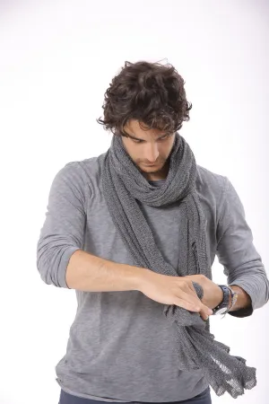 Man Big Soy Air Scarf -Gray