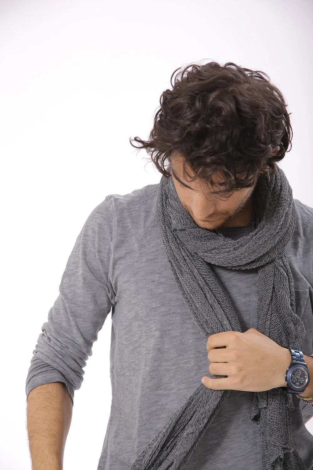 Man Big Soy Air Scarf -Gray