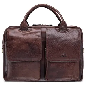 Mancini Arizona Double Compartment Briefcase for 15.6" Laptop and Tablet