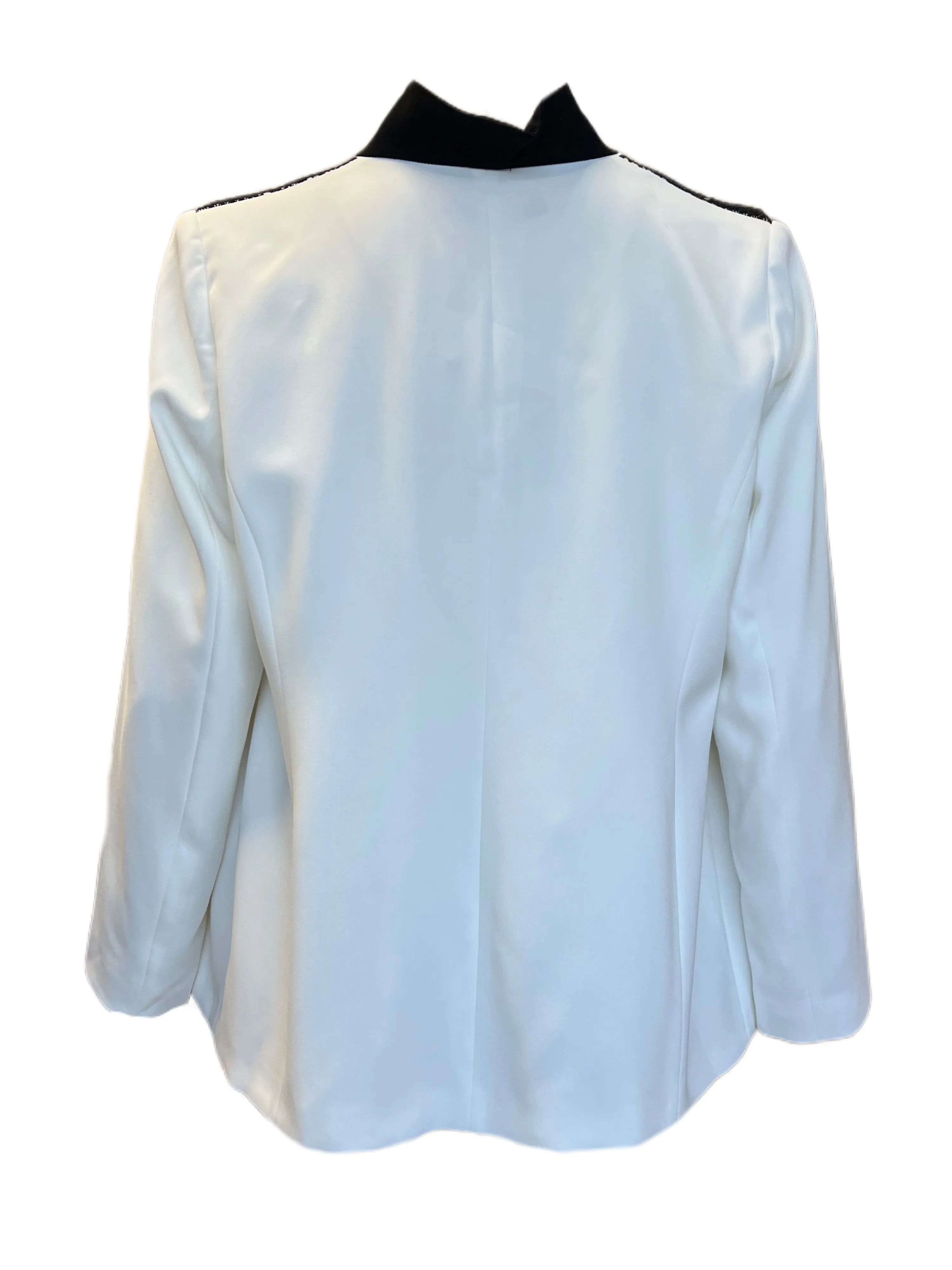 Marina Rinaldi Women's White Charme Button Closure Blazer NWT