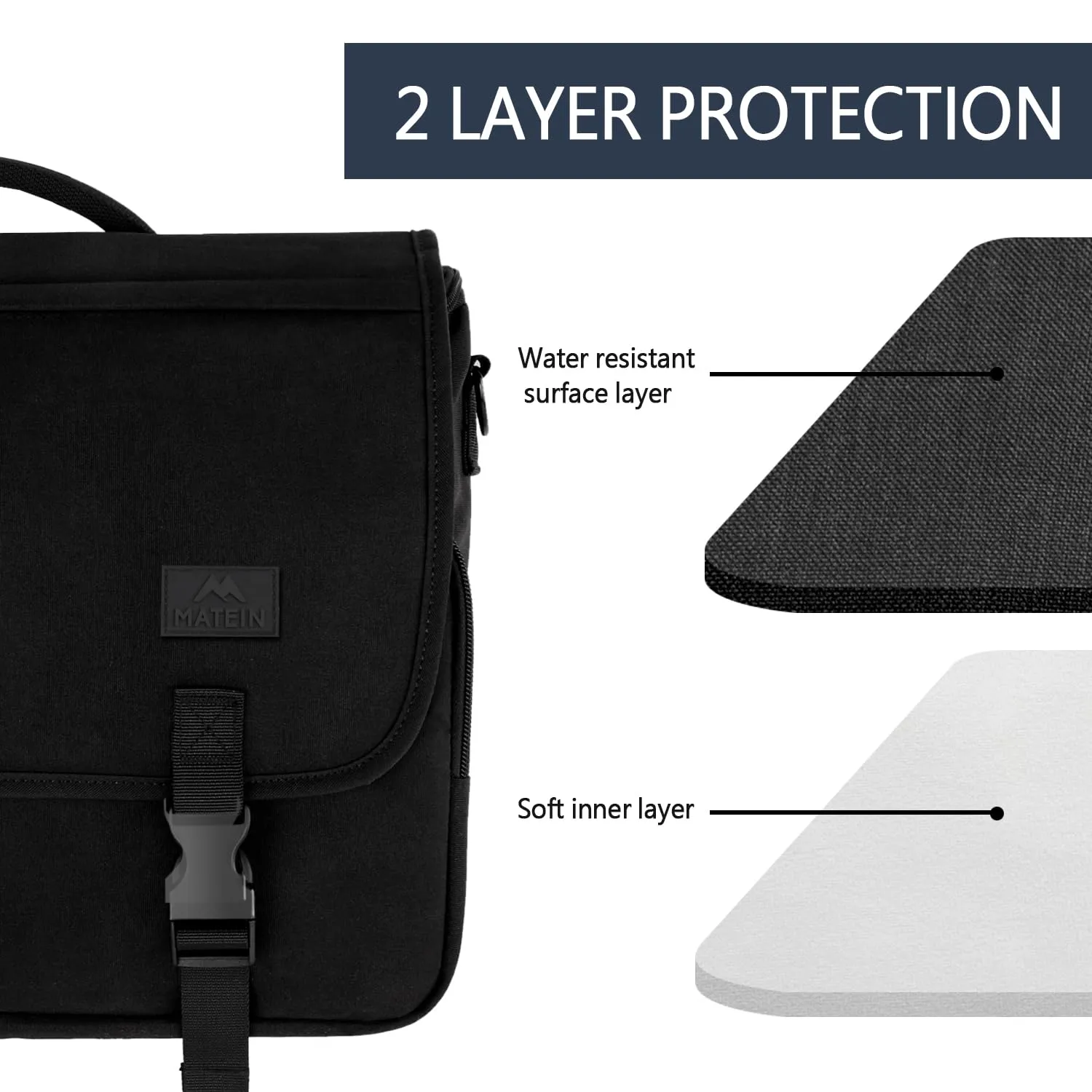MATEIN Messenger Bag for Men, Lightweight Laptop Bag Waterproof Crossbody for School Work