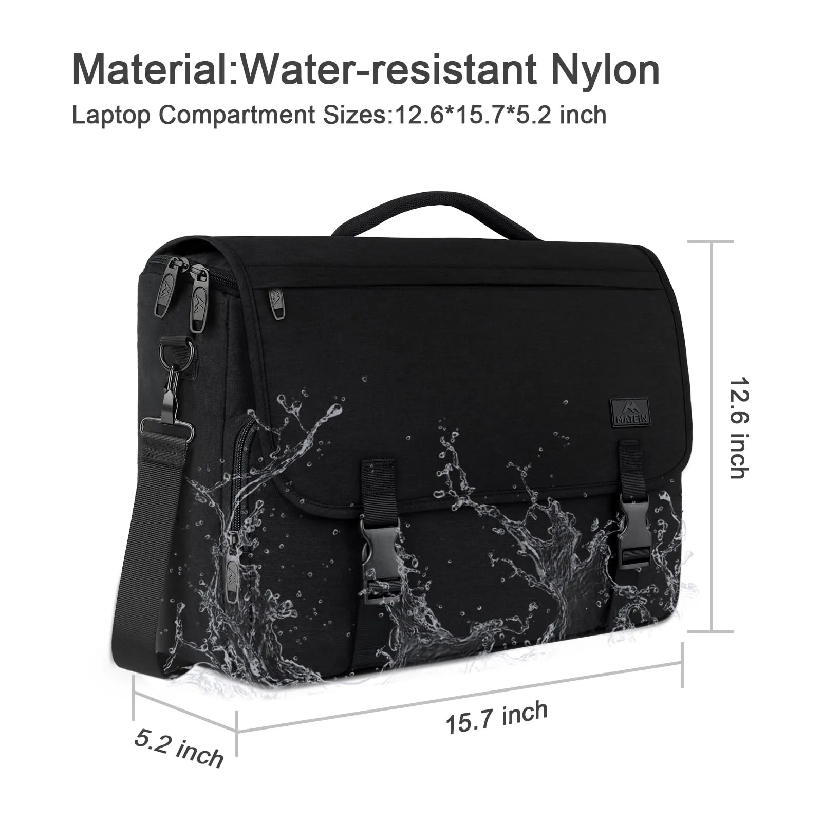 MATEIN Messenger Bag for Men, Lightweight Laptop Bag Waterproof Crossbody for School Work