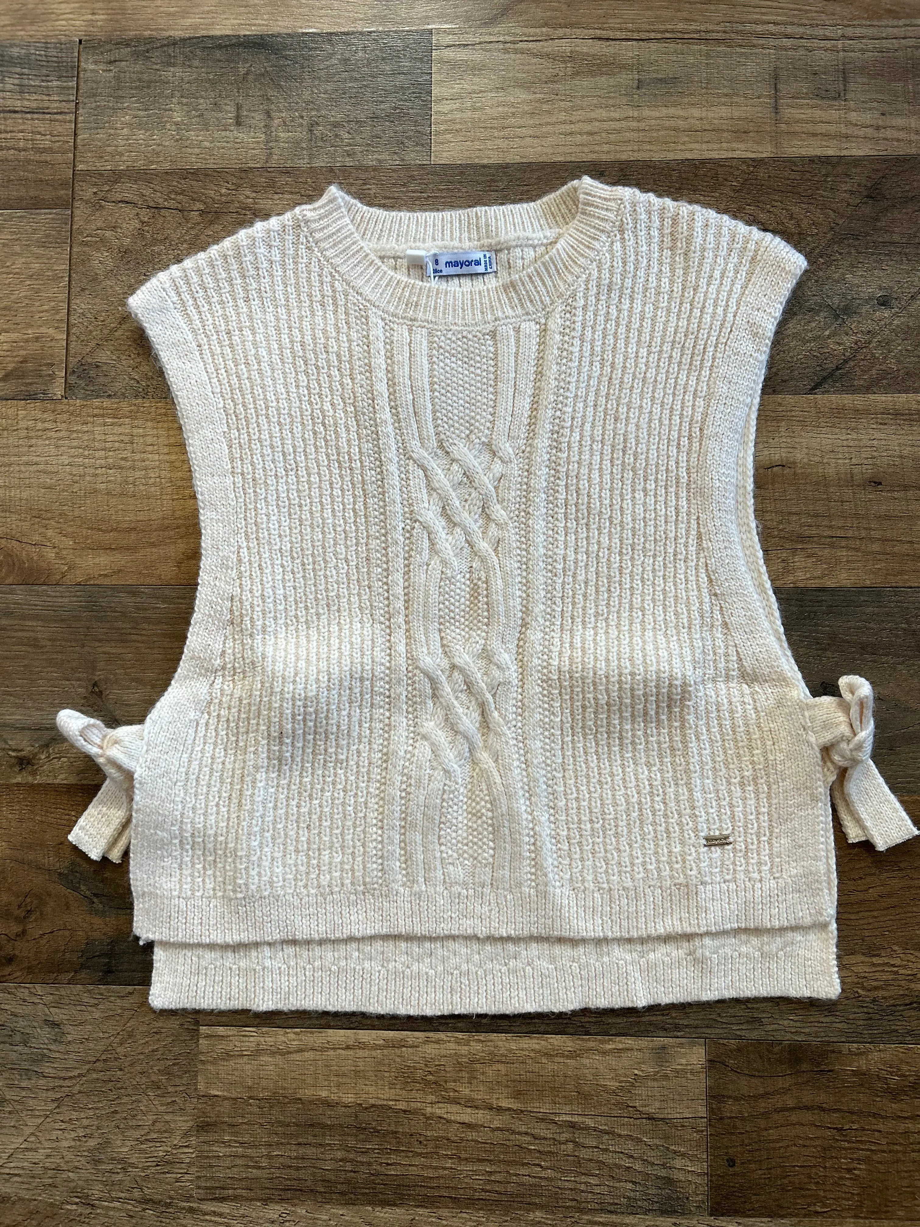 May - Girls Cable Knit Sweater Vest