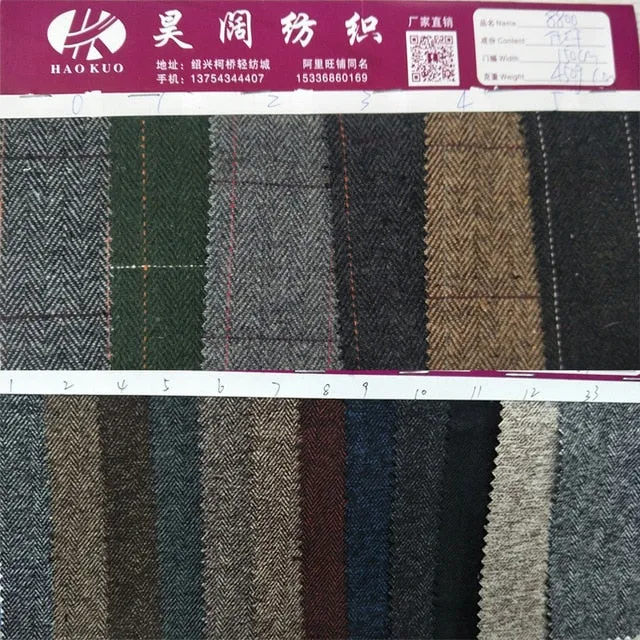 Men Winter Tweed Fabric Business Suits