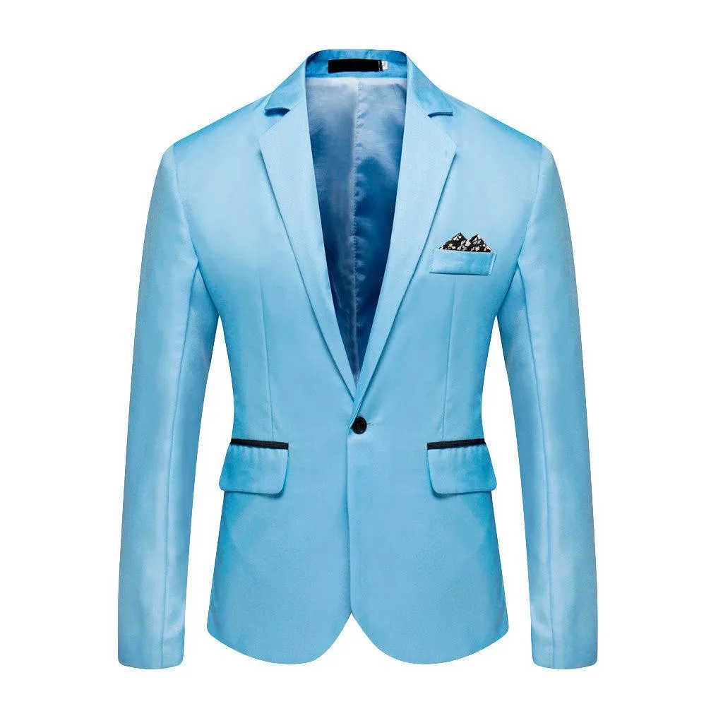 Men's Blazer Stylish Casual Solid Blazer Business Wedding Party Outwear Coat Suit Tops Mens high quality Coat Blazer