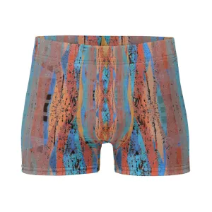 Mens Boxer Briefs | Orange Pattern | Retro Victorian Style
