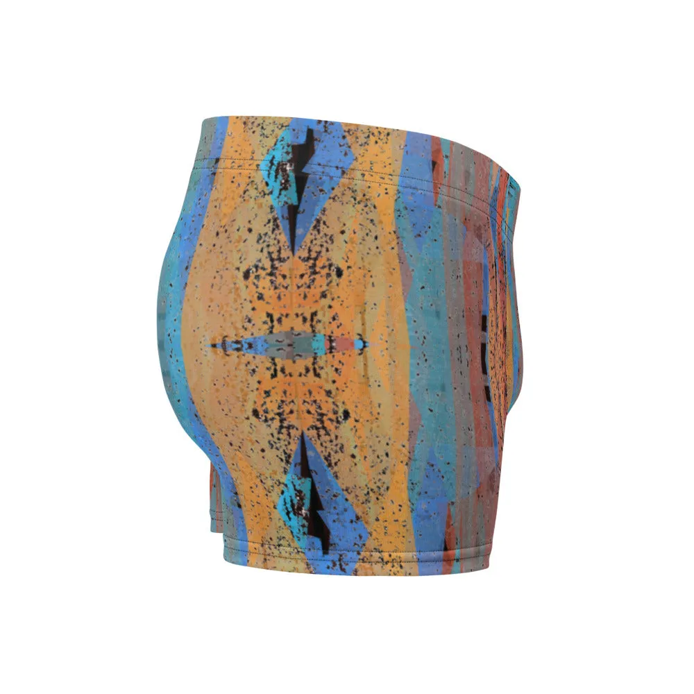 Mens Boxer Briefs | Orange Pattern | Retro Victorian Style