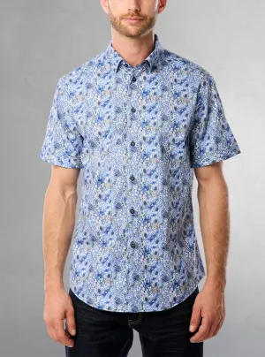 Men's casual short sleeve stretch shirt