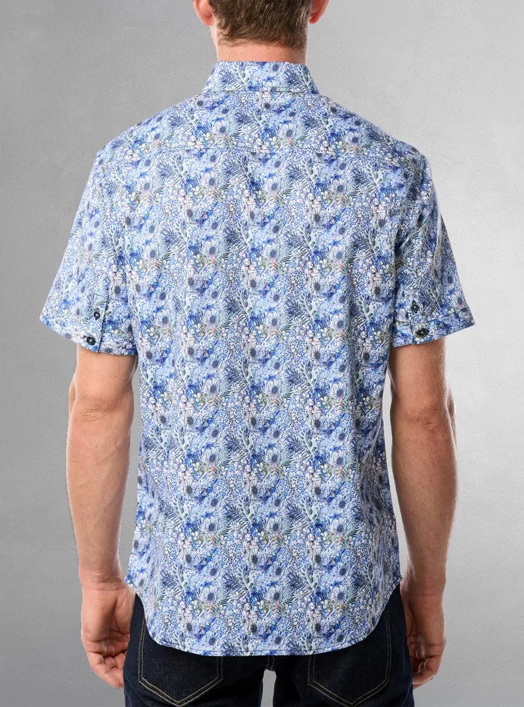 Men's casual short sleeve stretch shirt
