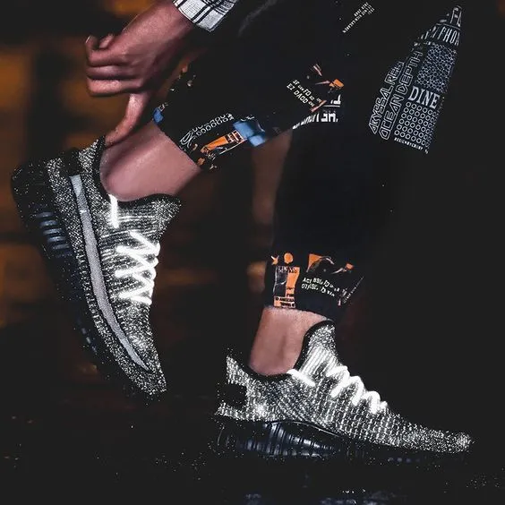 Men's Chic Black/White Star Shining Sneaker Shoes