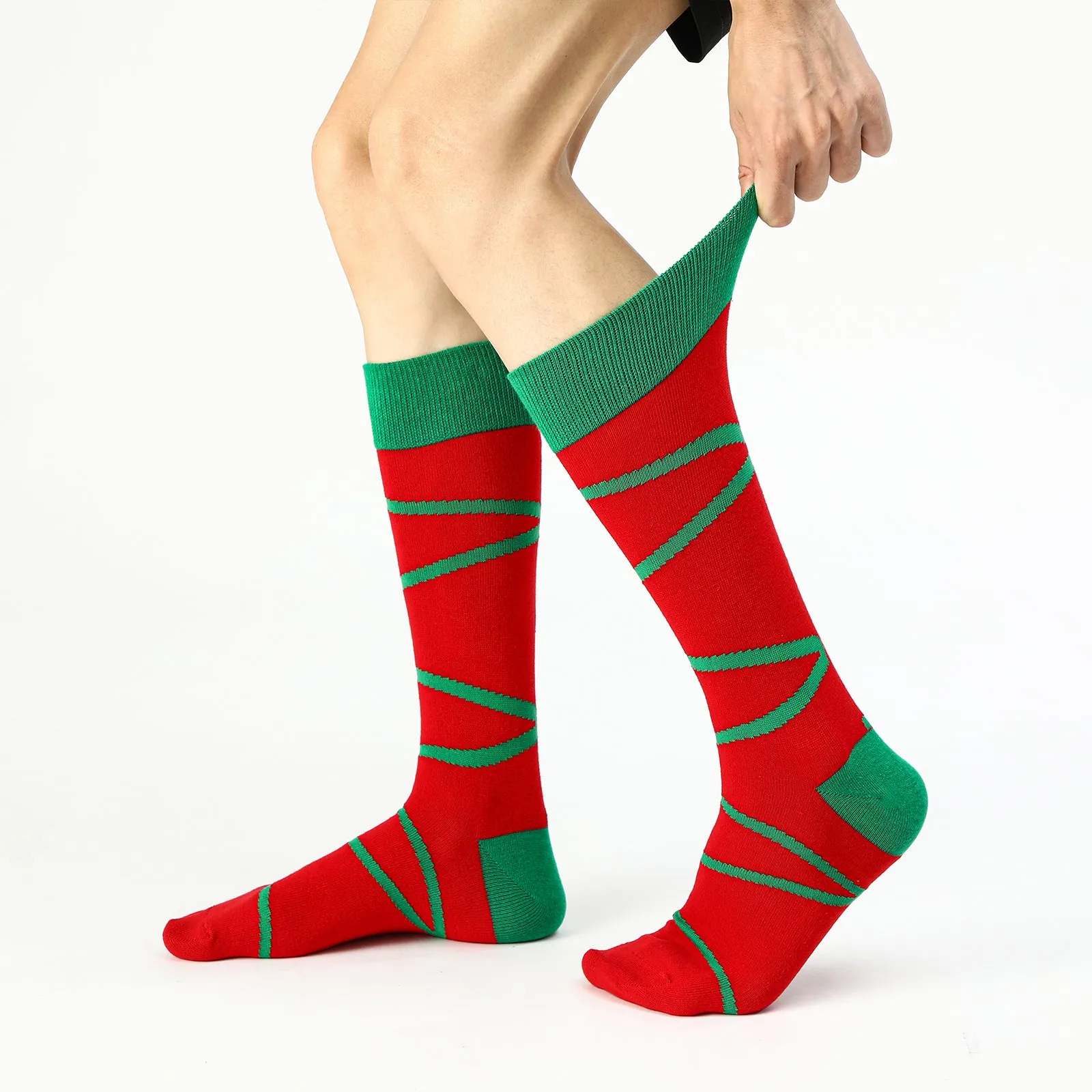 MENS CHRISTMAS DRESS HOLIDAY SOCKS 8PACK