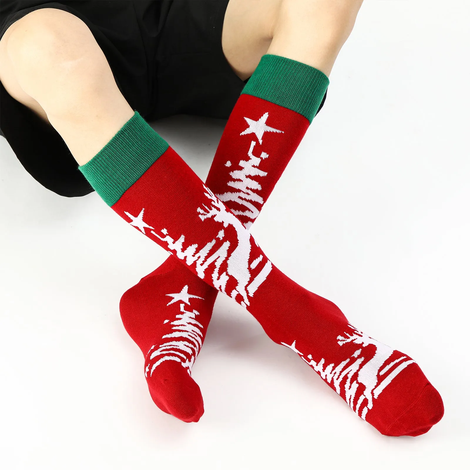 MENS CHRISTMAS DRESS HOLIDAY SOCKS 8PACK
