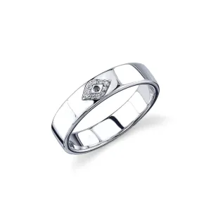 Men's Collection White Gold & Diamond Eye Ring