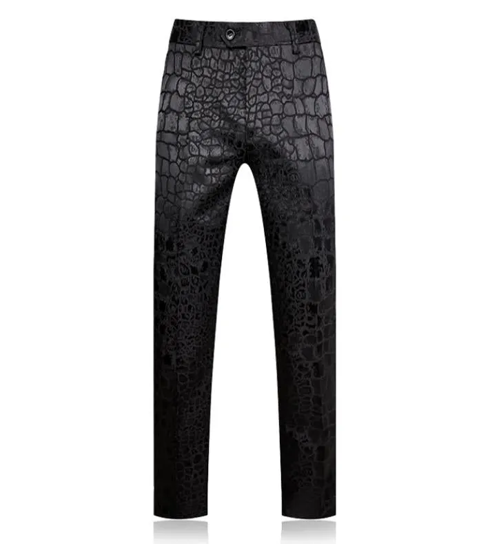 Men's Crocodile Pattern 2 Pc Suit Up To 6XL