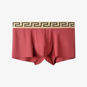 Men's Decorated Waistband Ultra Thin Ice Silk Trunks (4 Pack) - JEWYEE 3004