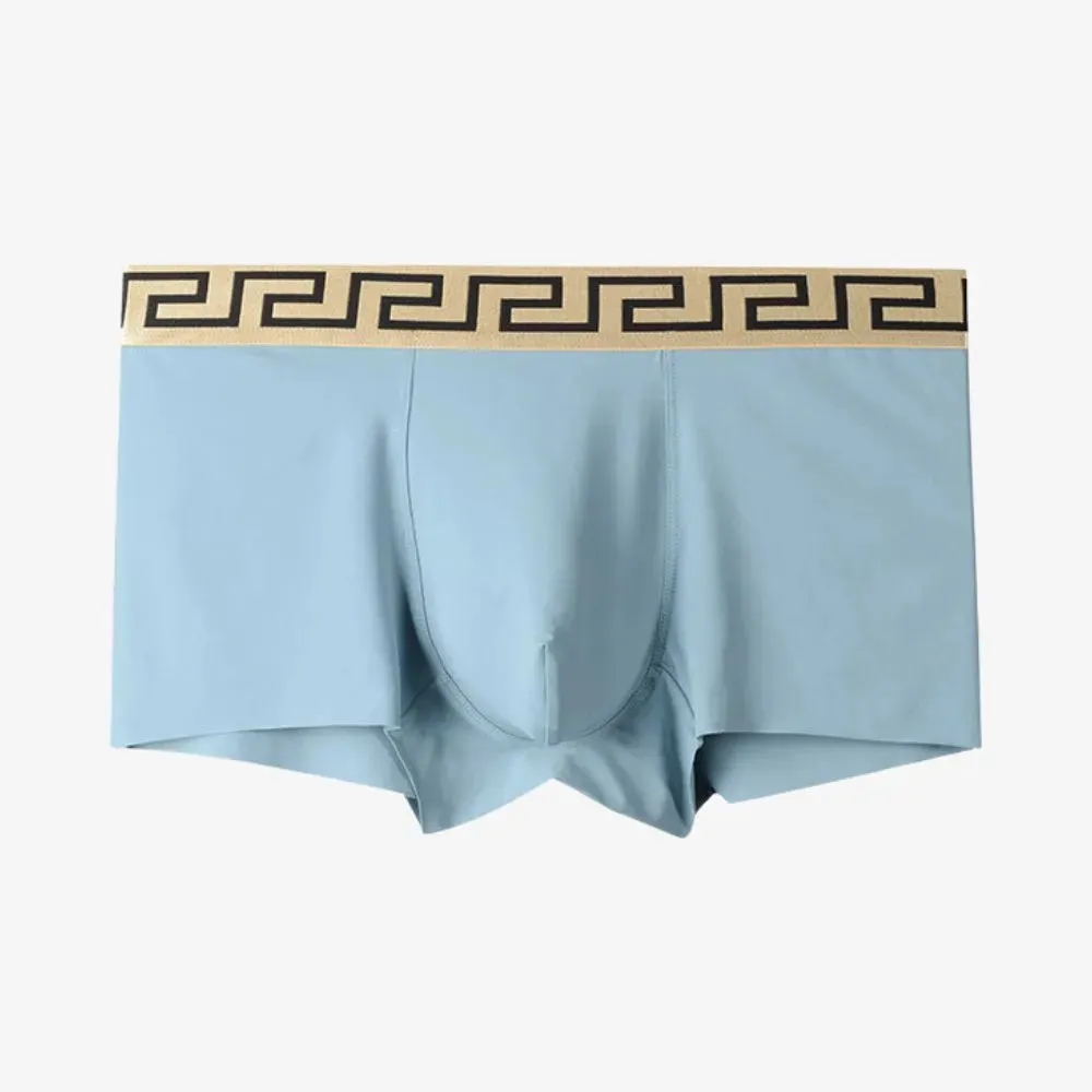 Men's Decorated Waistband Ultra Thin Ice Silk Trunks (4 Pack) - JEWYEE 3004