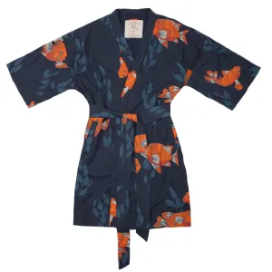 Men's El Garibaldi Robe - Garibaldi Fish, Farallon Navy