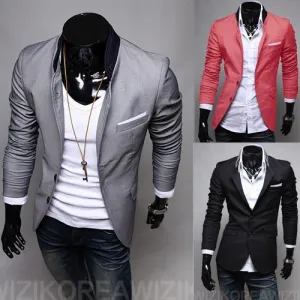Men's Fashion 2 Button Suit Jacket