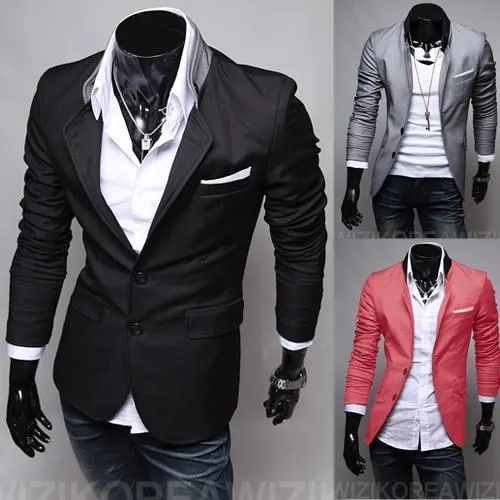 Men's Fashion 2 Button Suit Jacket