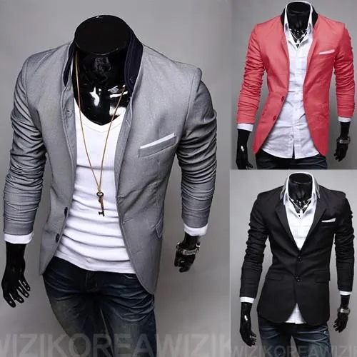 Men's Fashion 2 Button Suit Jacket