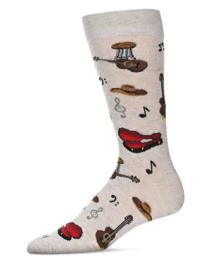 Men's Guitars Ivory Socks