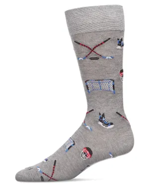 Men's Hockey Lovers Socks in Dark Grey Heather
