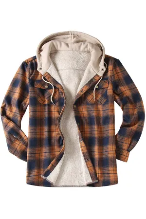 Men's hooded fleece shirt
