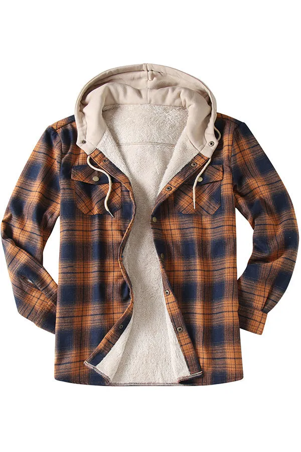 Men's hooded fleece shirt