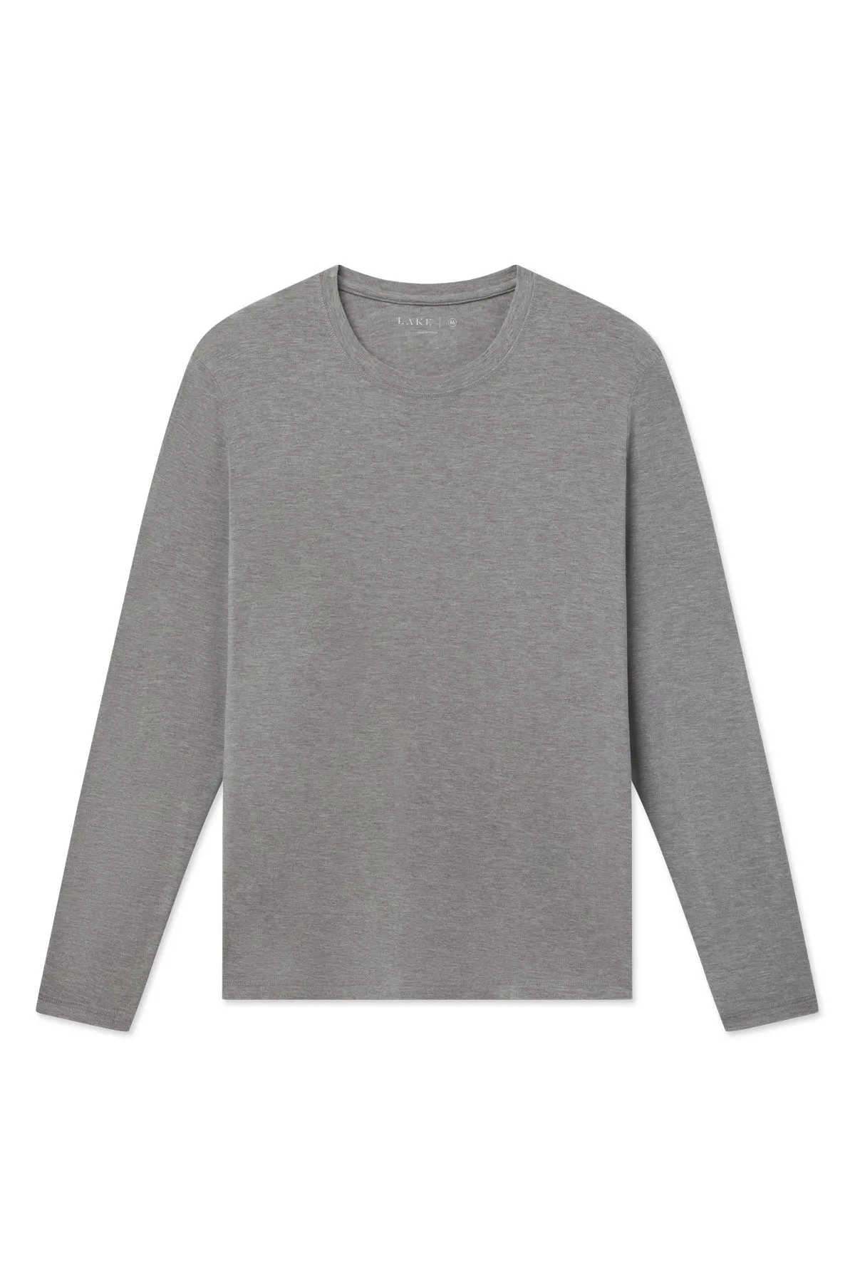 Men's Long Sleeve Bamboo Tee in Heather Gray