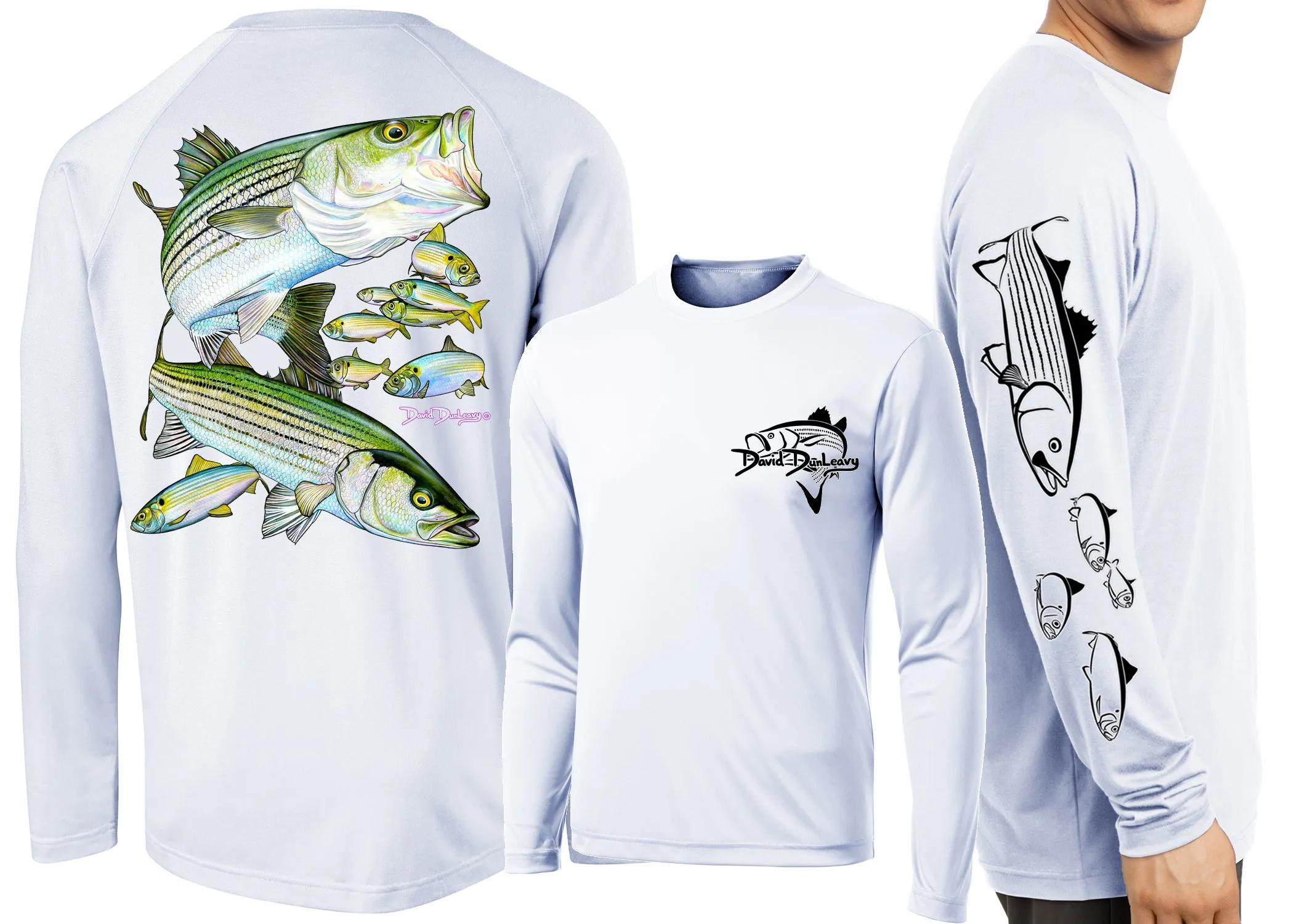 Men's Performance Striped Bass Long Sleeve