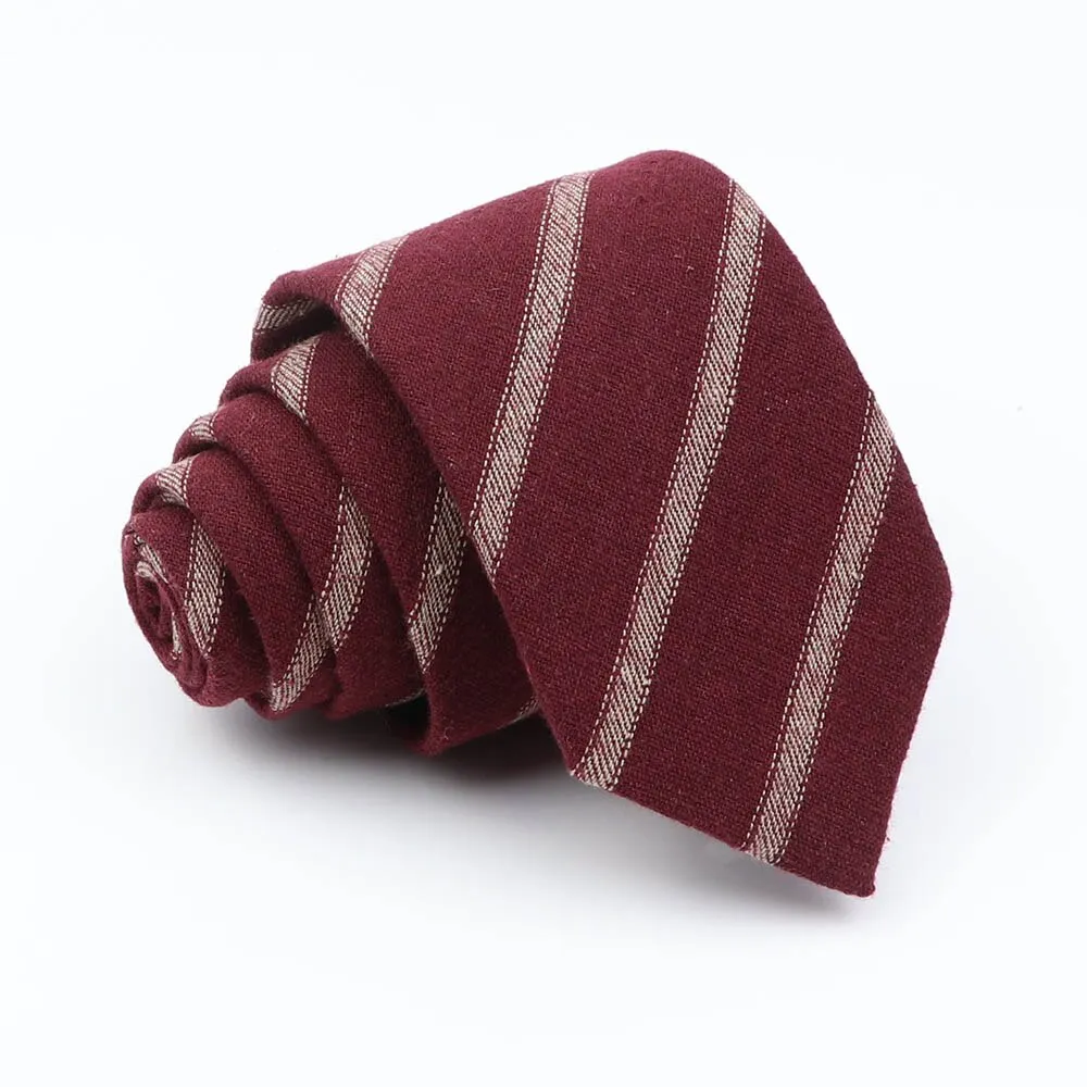 Mens Plaid Ties Classic Cotton Skinny Necktie Striped Blue Red Tie For Wedding Party Casual Neckties Suits Necktie Cravat Gift