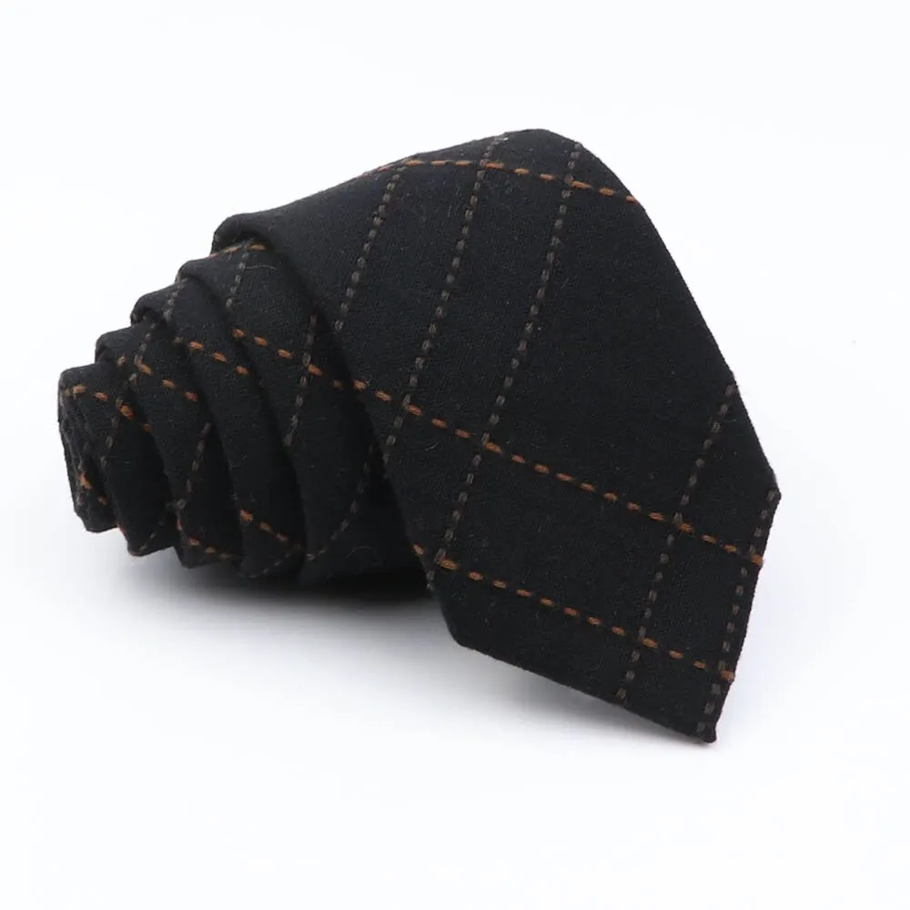 Mens Plaid Ties Classic Cotton Skinny Necktie Striped Blue Red Tie For Wedding Party Casual Neckties Suits Necktie Cravat Gift