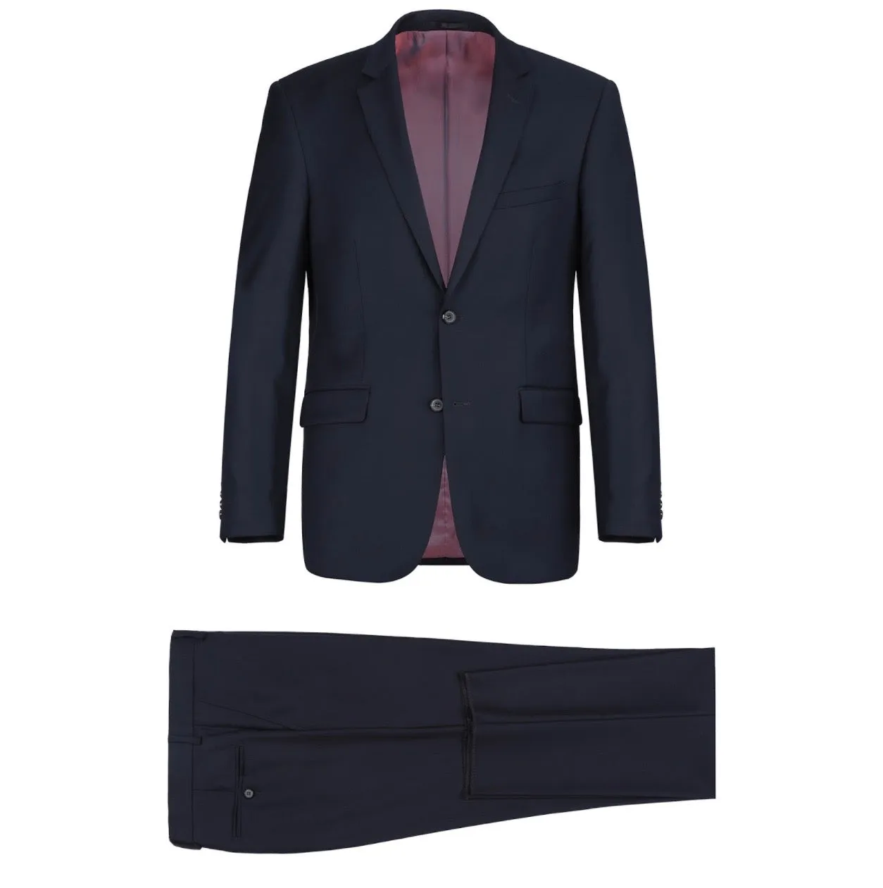Men's Renoir Two Piece Dark Navy Wool Suit Slim Fit