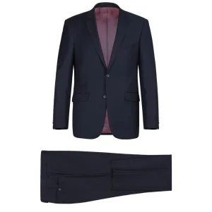 Men's Renoir Two Piece Dark Navy Wool Suit Slim Fit