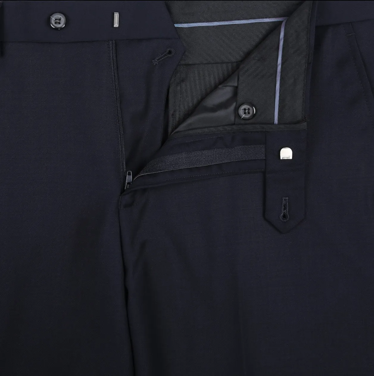 Men's Renoir Two Piece Dark Navy Wool Suit Slim Fit