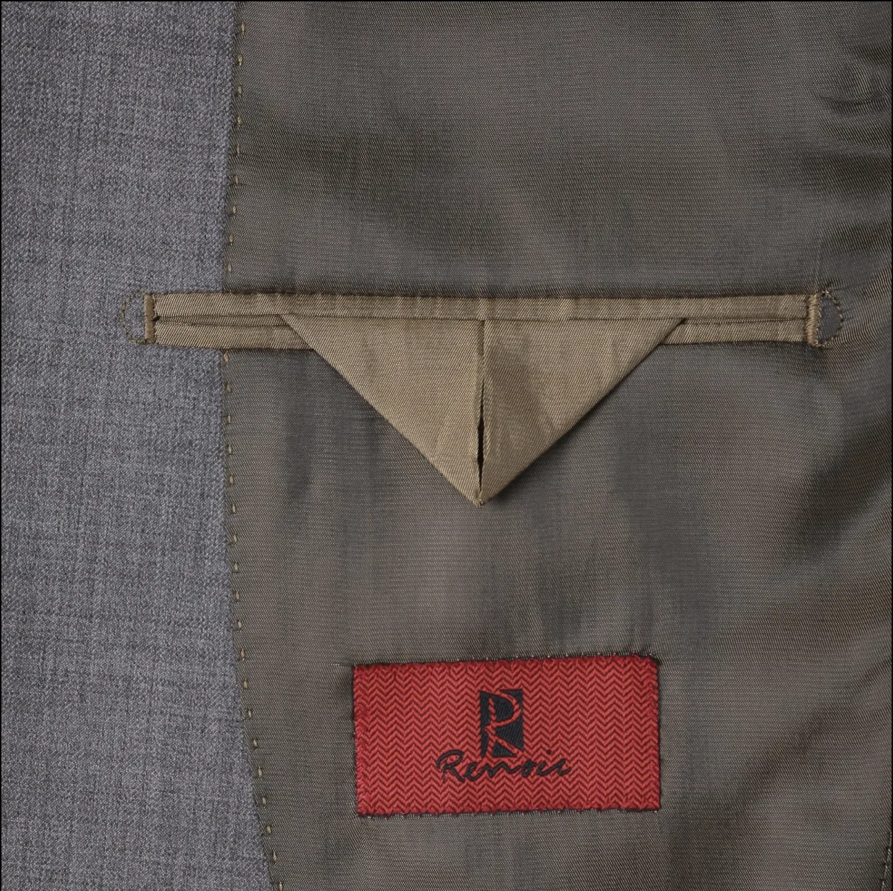 Men's Renoir Two Piece Gray Wool Suit Slim Fit