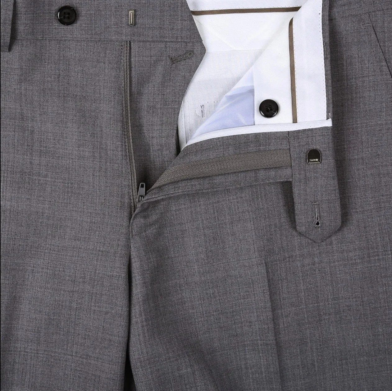 Men's Renoir Two Piece Gray Wool Suit Slim Fit