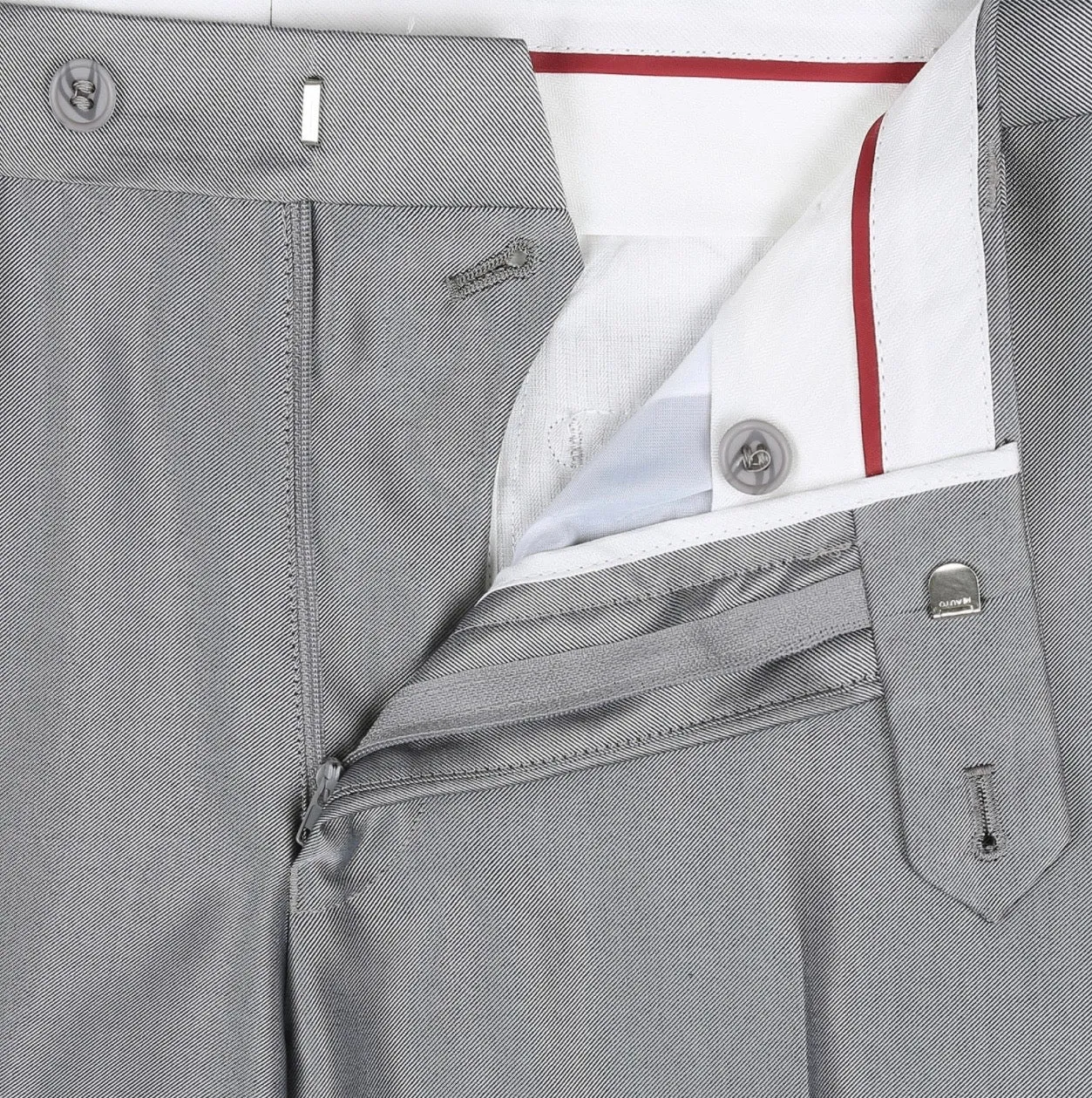 Men's Renoir Two Piece Shiny Silver Slim Fit Suit