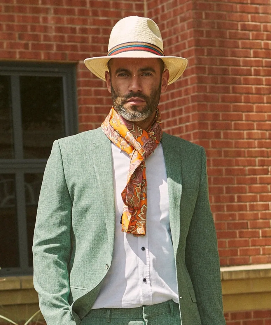 Men's Silk Paisley Scarf - The Niagra