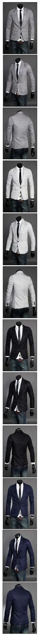 Men's Solid Color Suit Jacket