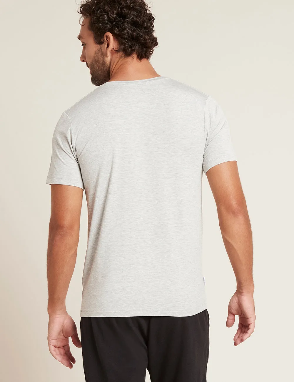 Men's V-Neck T-Shirt - Light Grey Marl